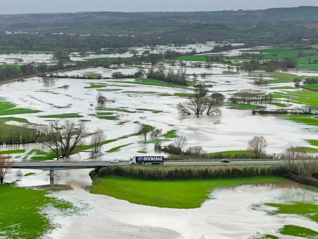 Flooded agricultural lands in UK
Source: The guardian