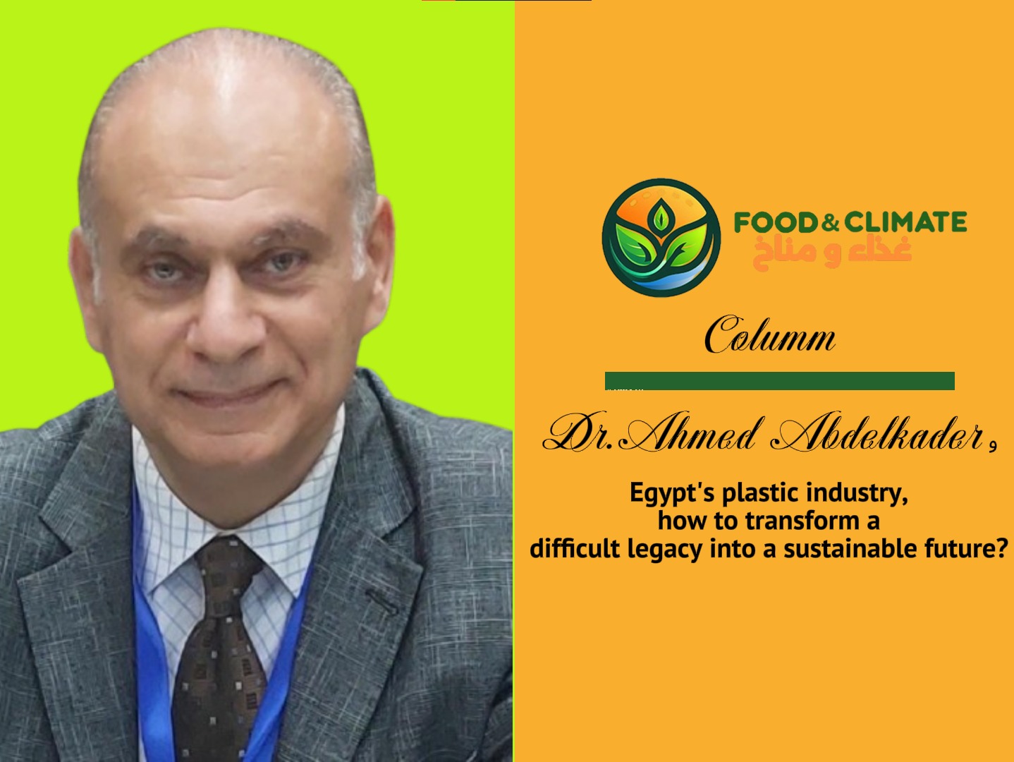 Dr. Ahmed Abdelkader writes about Egypt's plastic industry