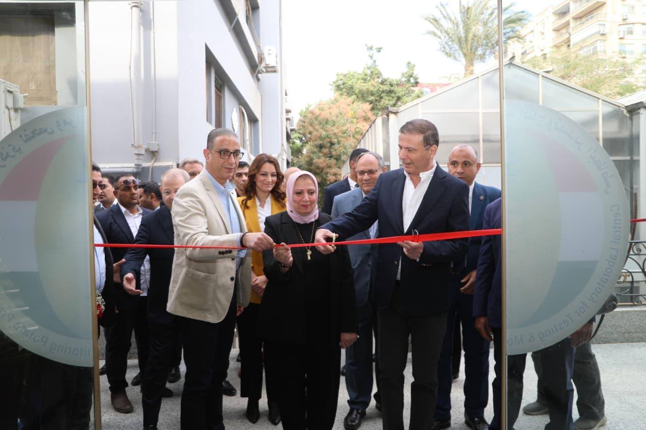 Farouk, Balabel, and Al-Ansari during the inauguration the potato laboratory in Egypt
