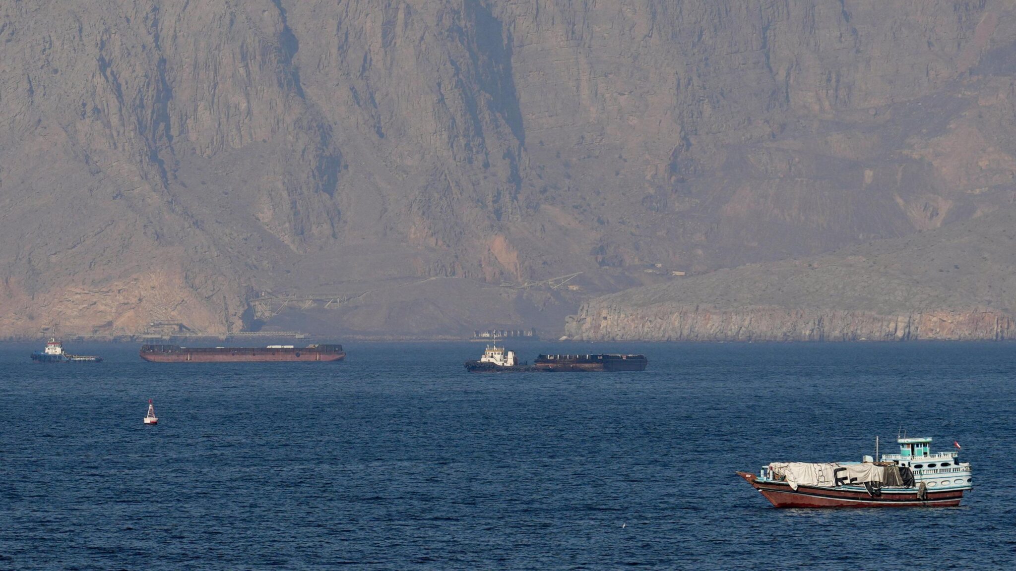 Ships in the Strait of Hormuz