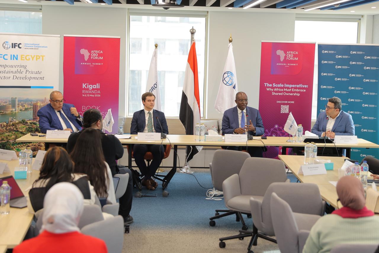 Adrian Fielding, the Director African CEO Forum, during a seminar hosted by the International Finance Corporation in Cairo
